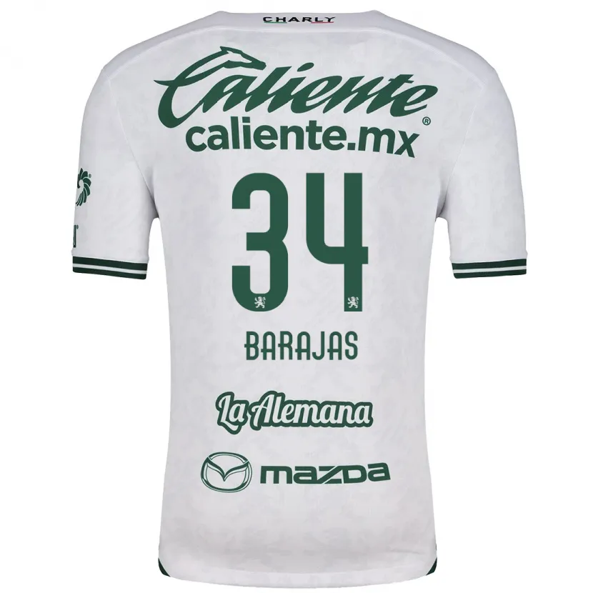 Danxen Homem Camisola Víctor Barajas #34 Branco Verde Alternativa 2024/25 Camisa Brasil