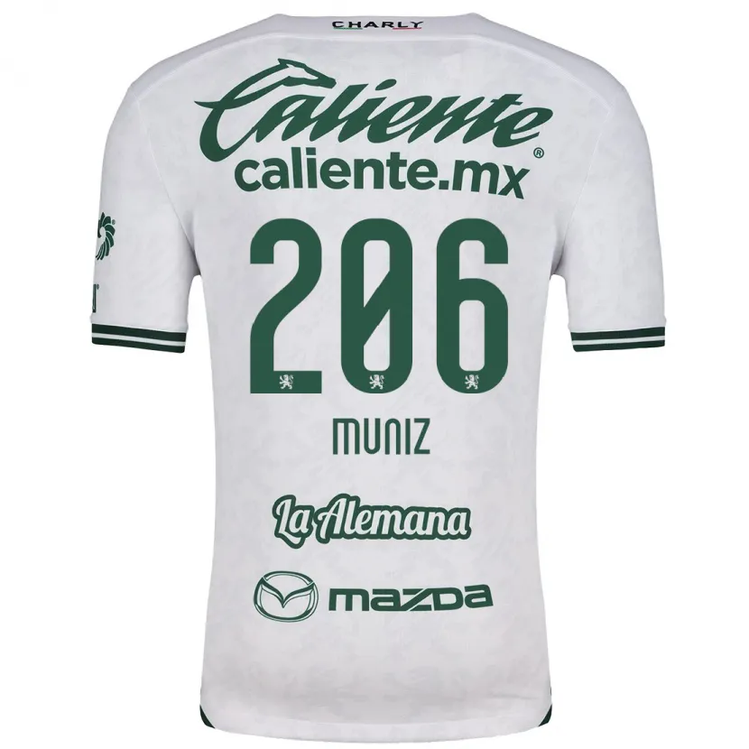 Danxen Homem Camisola Isaác Muñíz #206 Branco Verde Alternativa 2024/25 Camisa Brasil