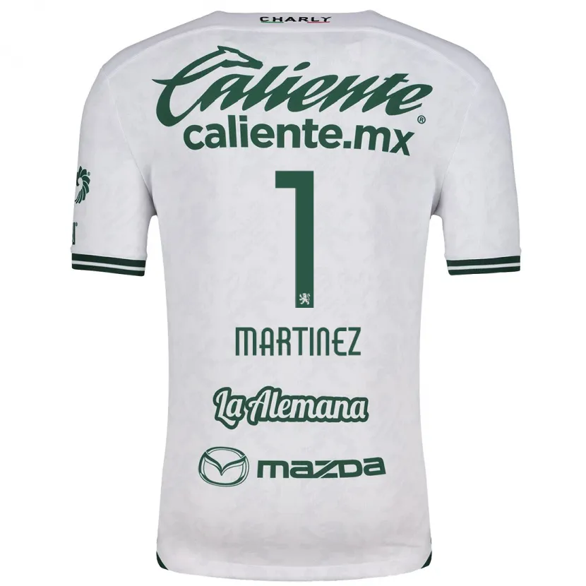 Danxen Homem Camisola Angeles Martínez #1 Branco Verde Alternativa 2024/25 Camisa Brasil