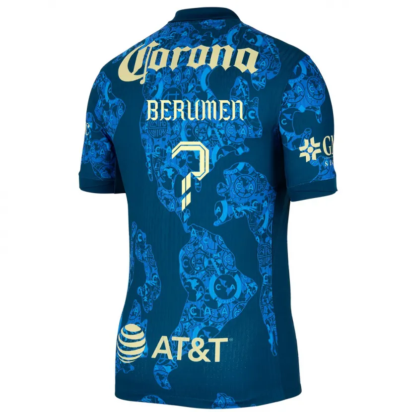 Danxen Homem Camisola Gabriel Berumen #0 Azul Amarelo Alternativa 2024/25 Camisa Brasil