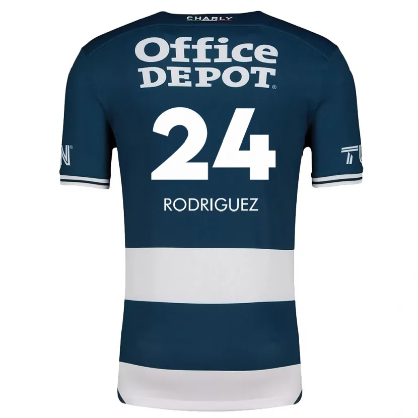 Danxen Mulher Camisola Luis Rodríguez #24 Branco Azulado Principal 2024/25 Camisa Brasil