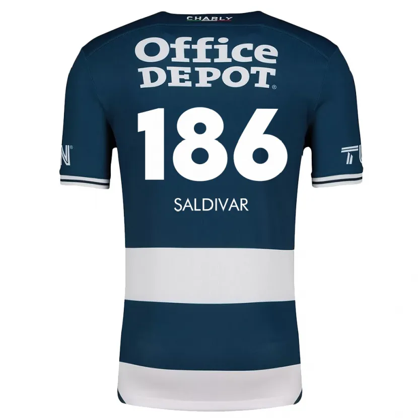 Danxen Mulher Camisola José Saldívar #186 Branco Azulado Principal 2024/25 Camisa Brasil