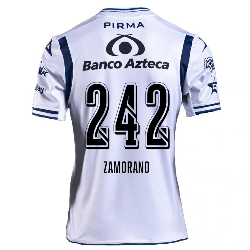 Danxen Mulher Camisola Leonardo Zamorano #242 Branco Azul Marinho Principal 2024/25 Camisa Brasil