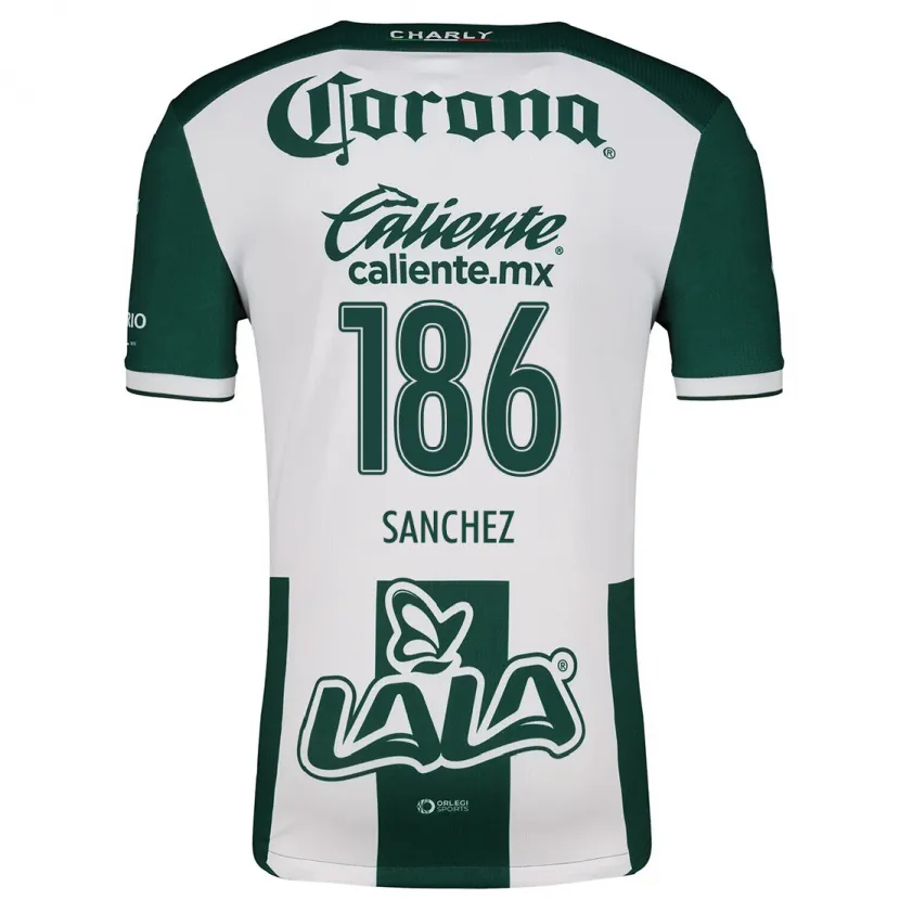 Danxen Mulher Camisola David Sánchez #186 Verde Branco Principal 2024/25 Camisa Brasil