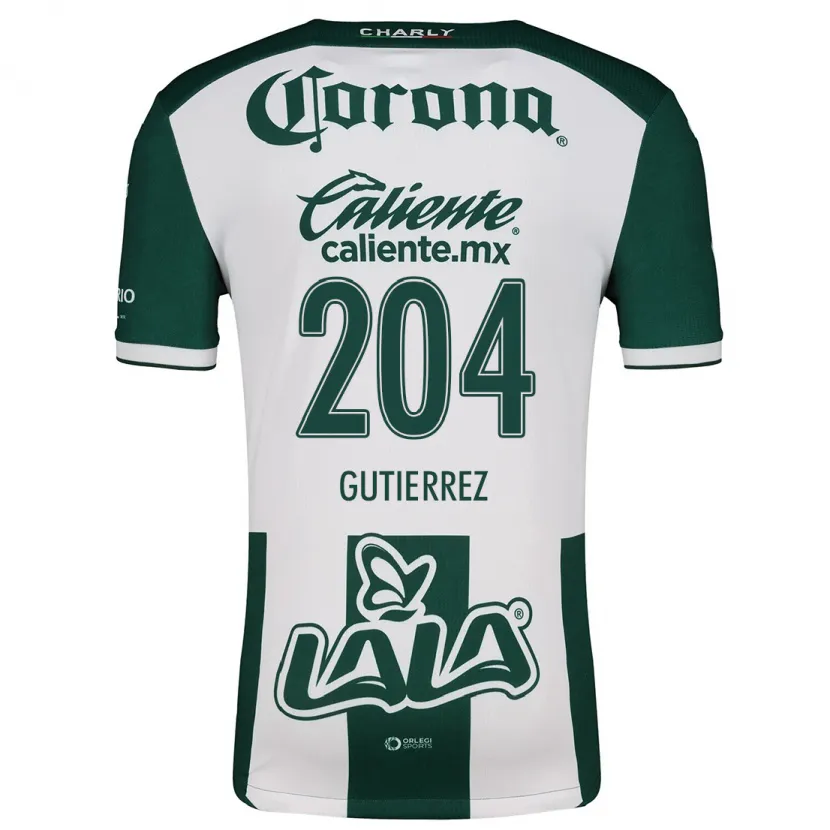 Danxen Mulher Camisola Gabriel Gutiérrez #204 Verde Branco Principal 2024/25 Camisa Brasil