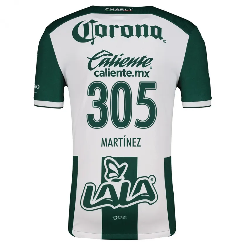 Danxen Mulher Camisola Cristian Martínez #305 Verde Branco Principal 2024/25 Camisa Brasil