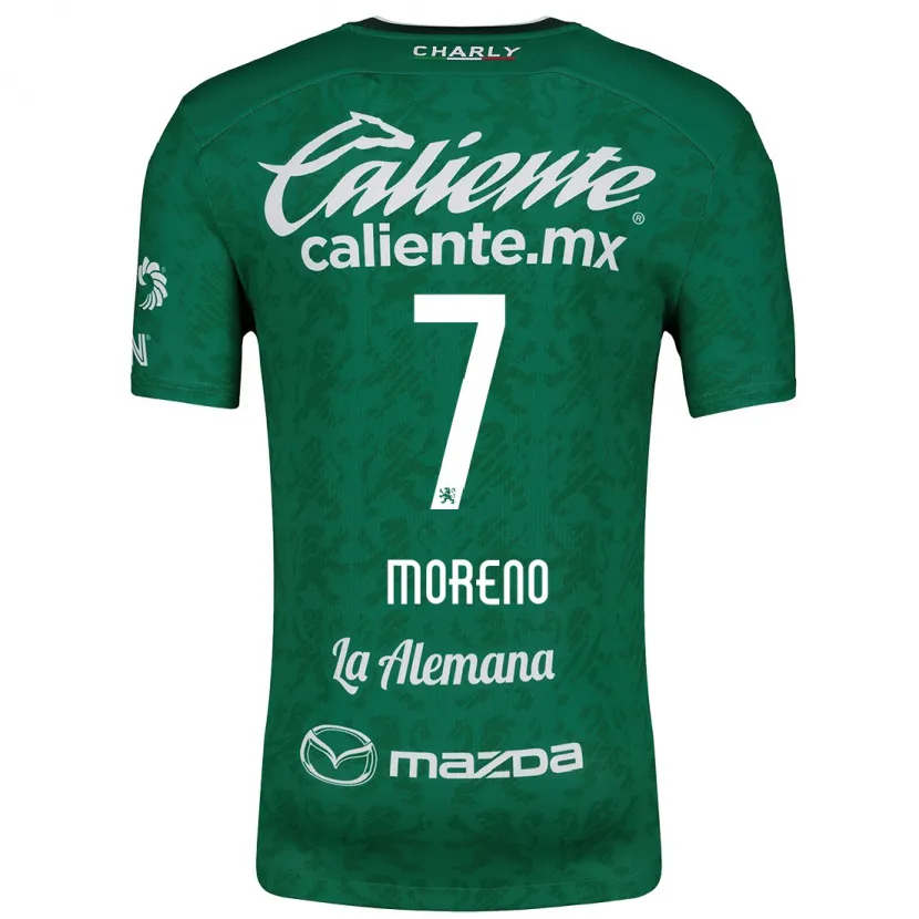 Danxen Mulher Camisola Iván Moreno #7 Verde Branco Principal 2024/25 Camisa Brasil