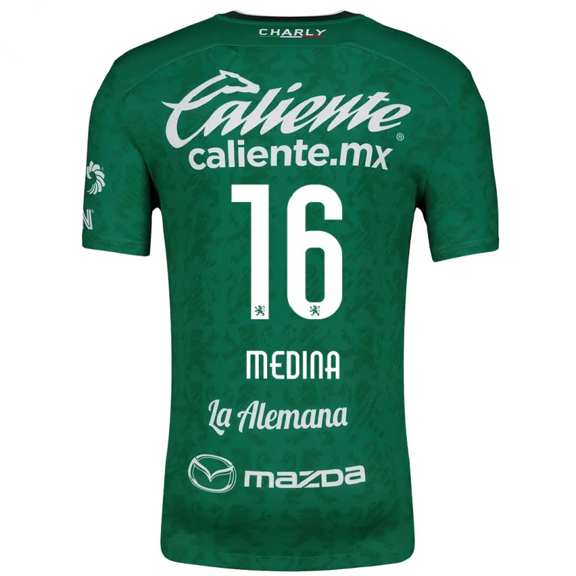Danxen Mulher Camisola Alan Medina #16 Verde Branco Principal 2024/25 Camisa Brasil