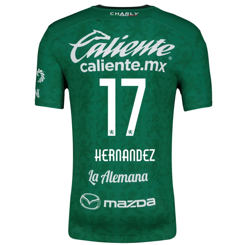 Danxen Mulher Camisola Daniel Hernández #17 Verde Branco Principal 2024/25 Camisa Brasil
