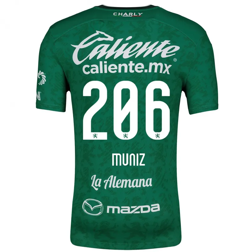 Danxen Mulher Camisola Isaác Muñíz #206 Verde Branco Principal 2024/25 Camisa Brasil