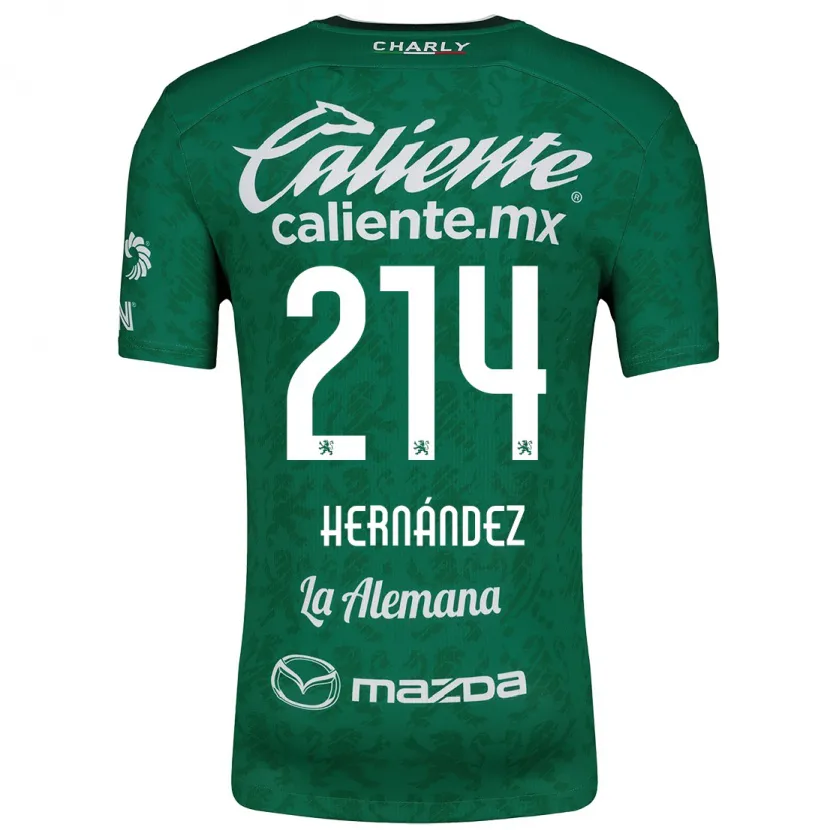 Danxen Mulher Camisola Iván Hernández #214 Verde Branco Principal 2024/25 Camisa Brasil