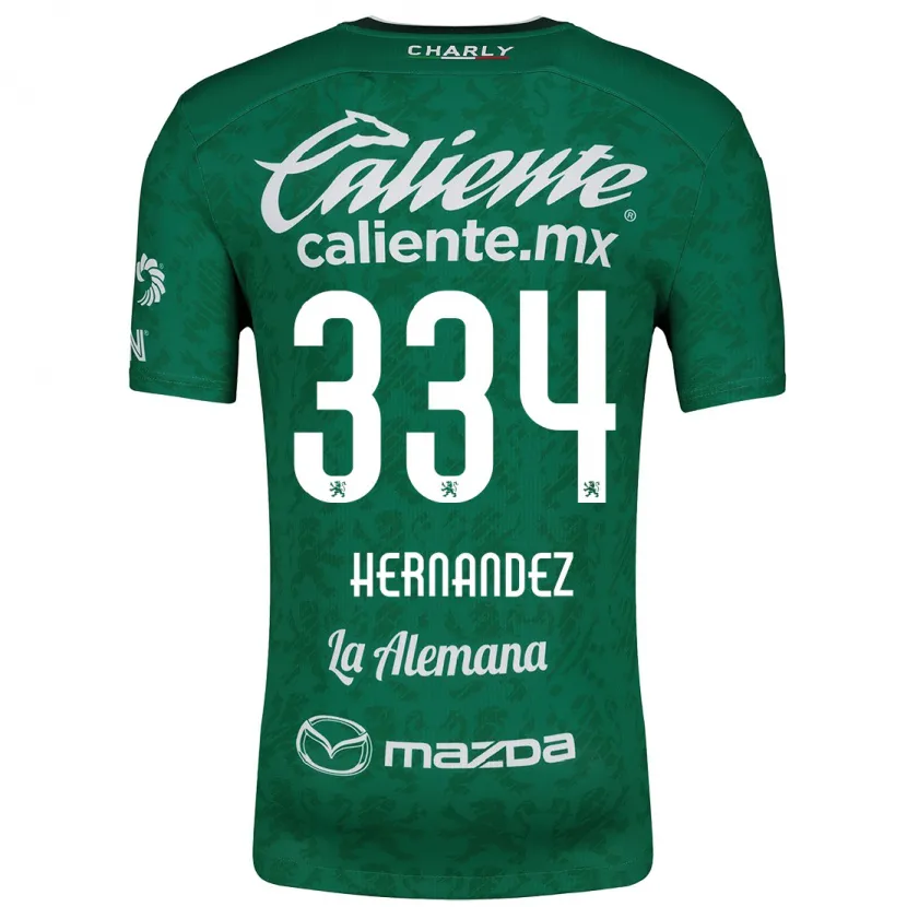 Danxen Mulher Camisola Alan Hernández #334 Verde Branco Principal 2024/25 Camisa Brasil