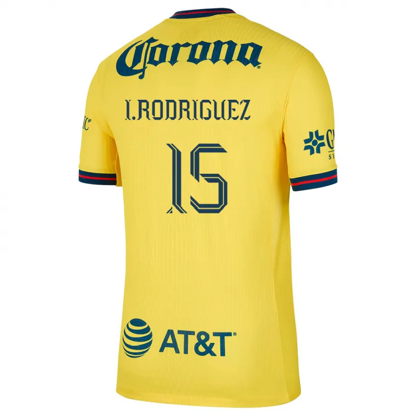 Danxen Mulher Camisola Iván Rodríguez #15 Amarelo Azul Principal 2024/25 Camisa Brasil