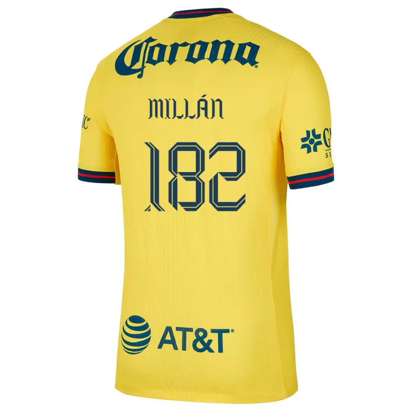 Danxen Mulher Camisola Daniel Millán #182 Amarelo Azul Principal 2024/25 Camisa Brasil