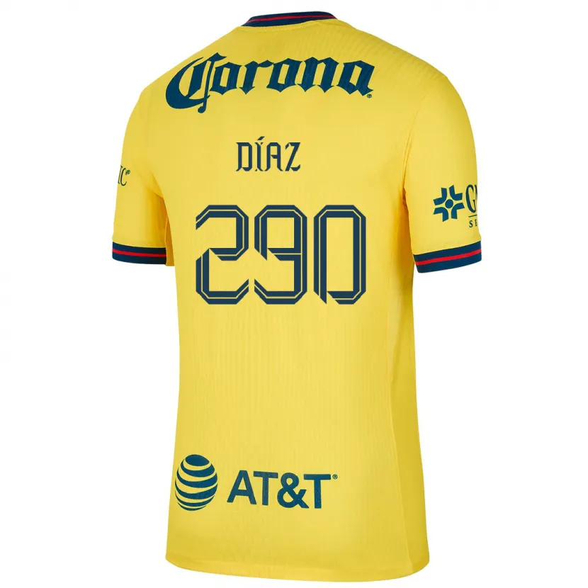 Danxen Mulher Camisola Julio Díaz #290 Amarelo Azul Principal 2024/25 Camisa Brasil