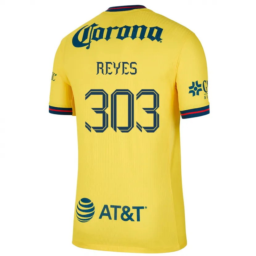 Danxen Mulher Camisola Diego Reyes #303 Amarelo Azul Principal 2024/25 Camisa Brasil