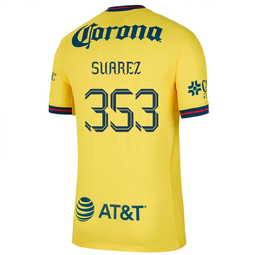 Danxen Mulher Camisola Irwin Suarez #353 Amarelo Azul Principal 2024/25 Camisa Brasil