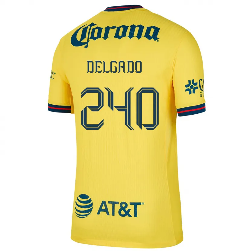Danxen Mulher Camisola Gael Delgado #240 Amarelo Azul Principal 2024/25 Camisa Brasil