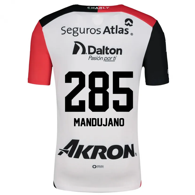 Danxen Mulher Camisola Sebastián Mandujano #285 Branco Vermelho Preto Alternativa 2024/25 Camisa Brasil