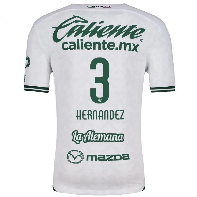 Danxen Mulher Camisola Pedro Hernández #3 Branco Verde Alternativa 2024/25 Camisa Brasil