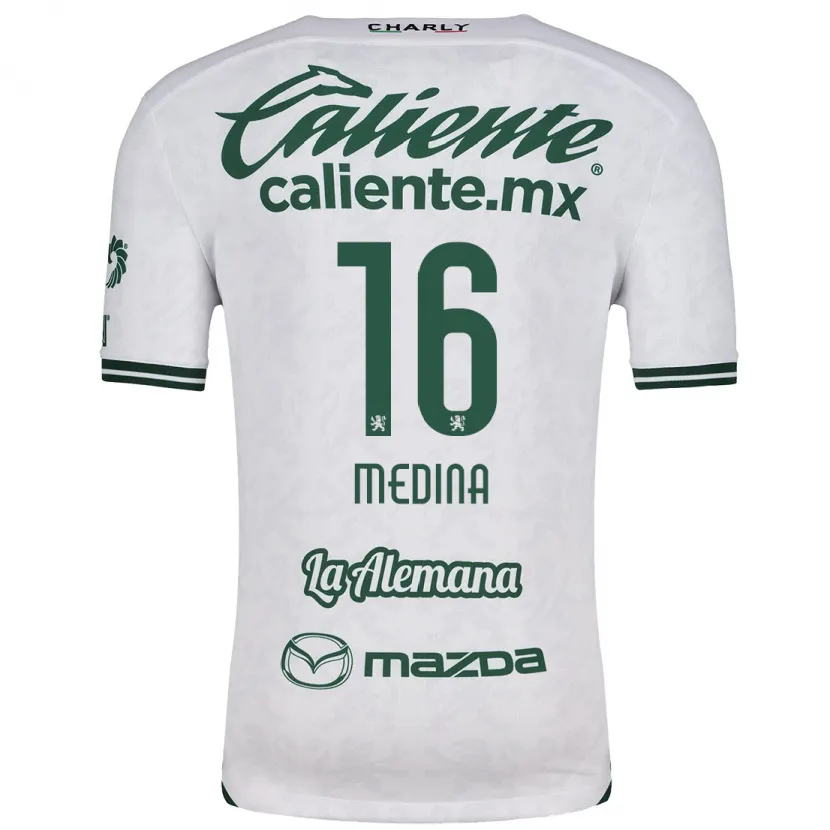 Danxen Mulher Camisola Alan Medina #16 Branco Verde Alternativa 2024/25 Camisa Brasil