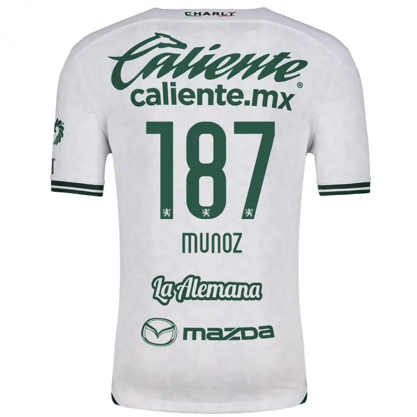 Danxen Mulher Camisola Diego Muñoz #187 Branco Verde Alternativa 2024/25 Camisa Brasil
