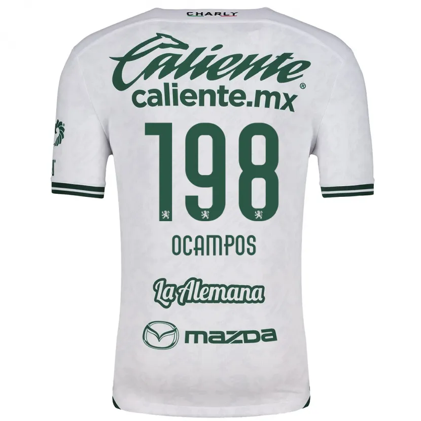 Danxen Mulher Camisola Omar Ocampos #198 Branco Verde Alternativa 2024/25 Camisa Brasil