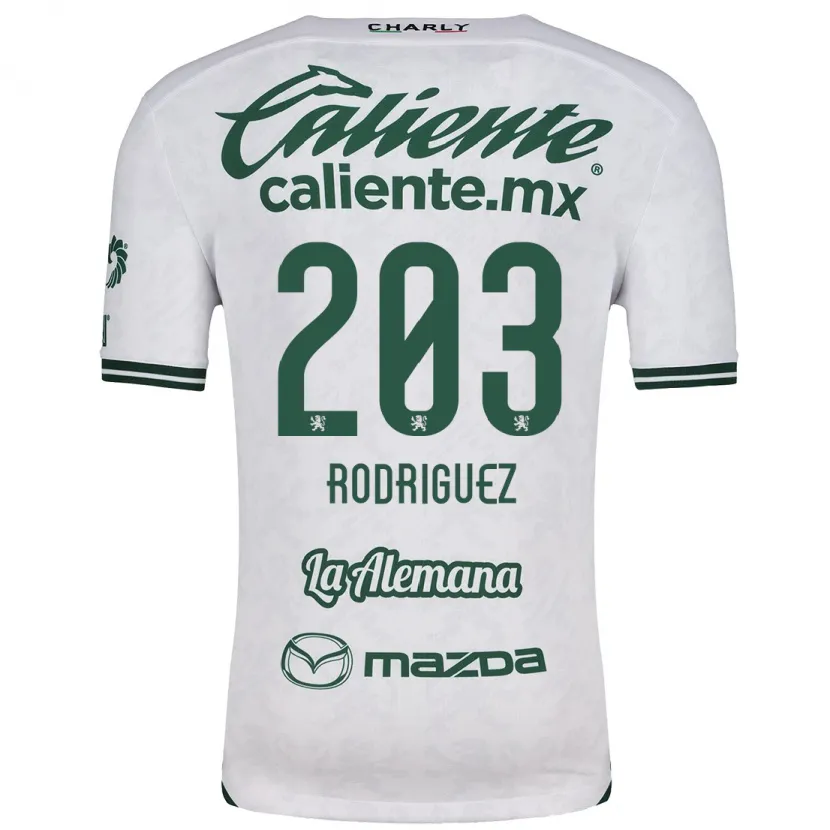 Danxen Mulher Camisola César Rodríguez #203 Branco Verde Alternativa 2024/25 Camisa Brasil