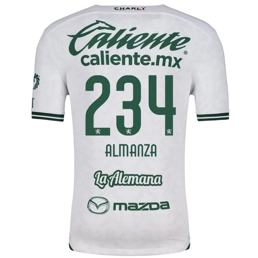 Danxen Mulher Camisola Román Almanza #234 Branco Verde Alternativa 2024/25 Camisa Brasil