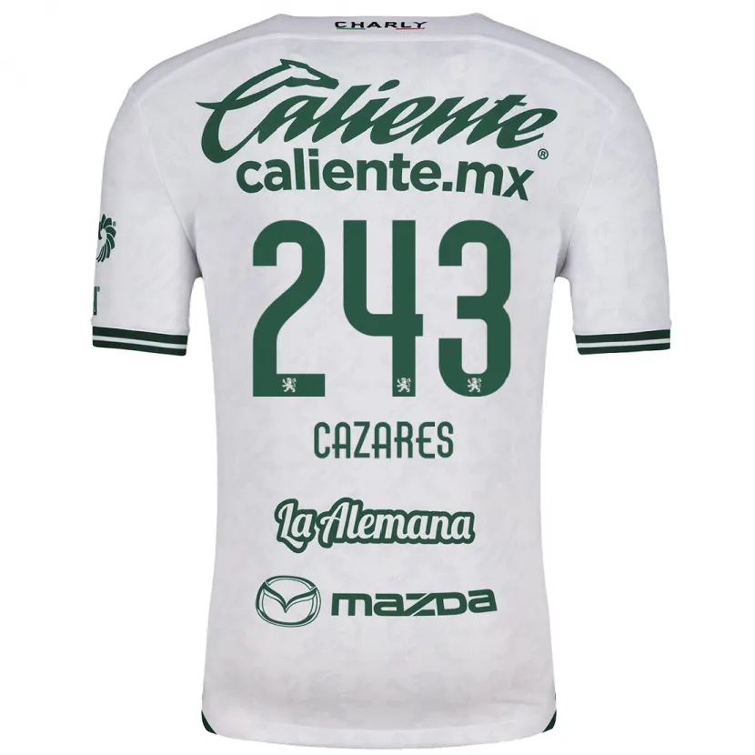 Danxen Mulher Camisola Juan Cázares #243 Branco Verde Alternativa 2024/25 Camisa Brasil
