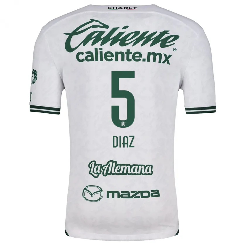 Danxen Mulher Camisola Brenda Díaz #5 Branco Verde Alternativa 2024/25 Camisa Brasil