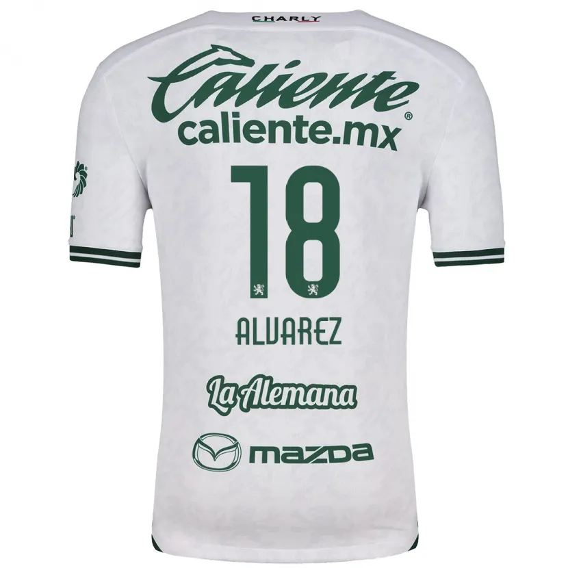Danxen Mulher Camisola Yazmin Álvarez #18 Branco Verde Alternativa 2024/25 Camisa Brasil