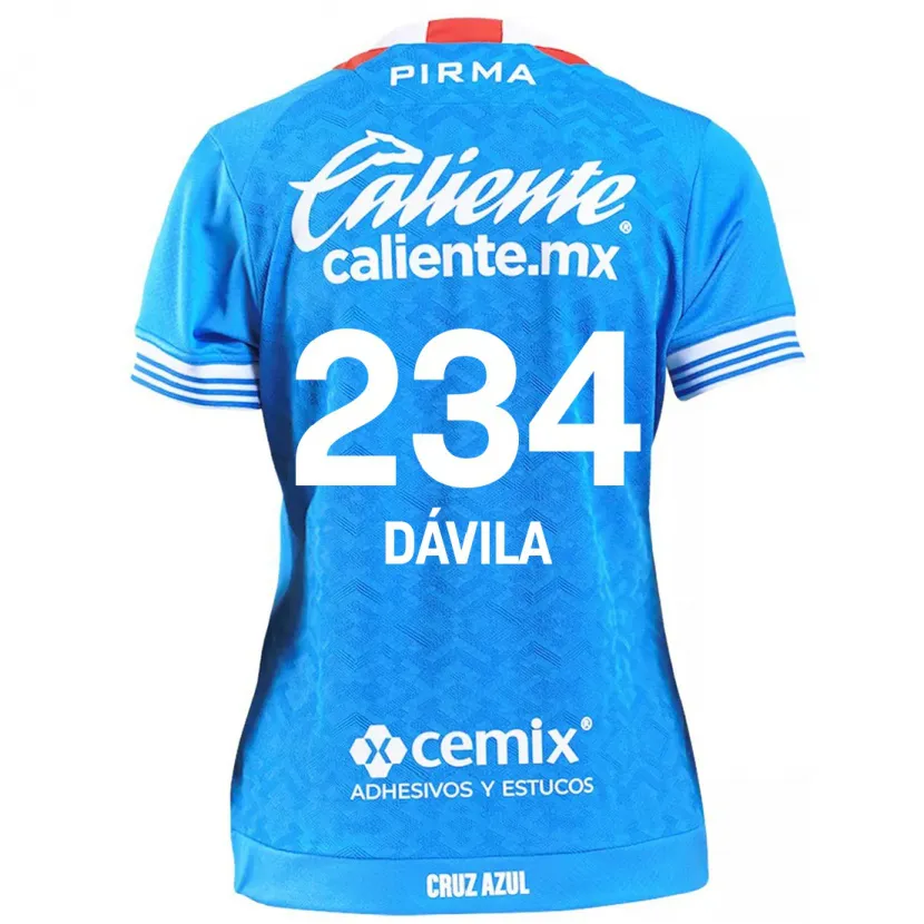 Danxen Criança Camisola Emilio Dávila #234 Céu Azul Principal 2024/25 Camisa Brasil