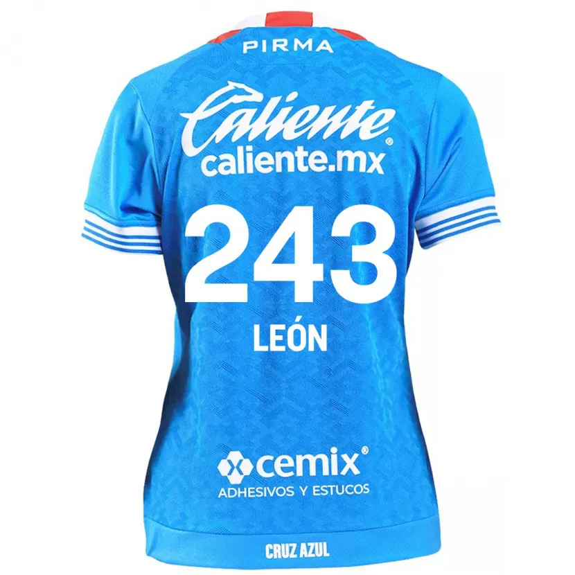Danxen Criança Camisola Cristhian León #243 Céu Azul Principal 2024/25 Camisa Brasil
