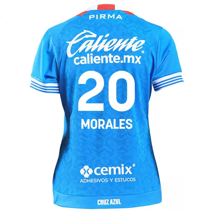 Danxen Criança Camisola Iván Morales #20 Céu Azul Principal 2024/25 Camisa Brasil
