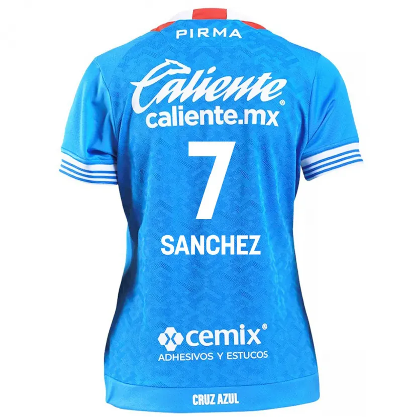 Danxen Criança Camisola Andrea Sanchez #7 Céu Azul Principal 2024/25 Camisa Brasil