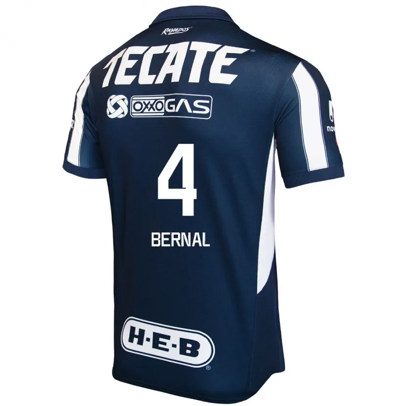 Danxen Criança Camisola Rebeca Bernal #4 Azul Vermelho Branco Principal 2024/25 Camisa Brasil