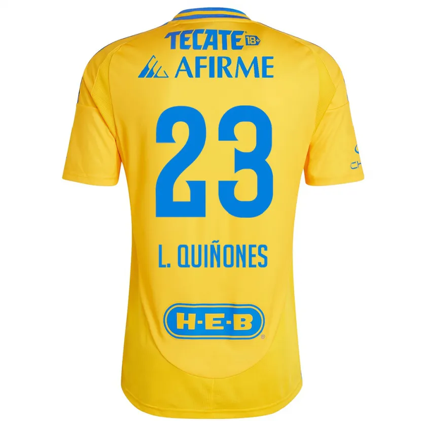 Danxen Criança Camisola Luis Quiñones #23 Ouro Amarelo Principal 2024/25 Camisa Brasil