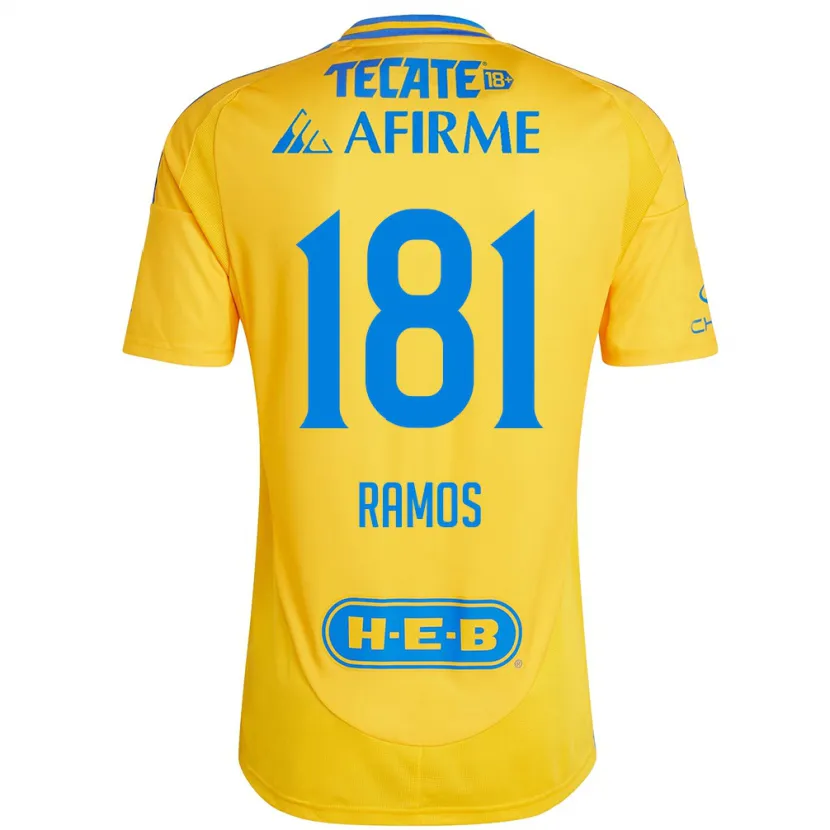 Danxen Criança Camisola Anthony Ramos #181 Ouro Amarelo Principal 2024/25 Camisa Brasil