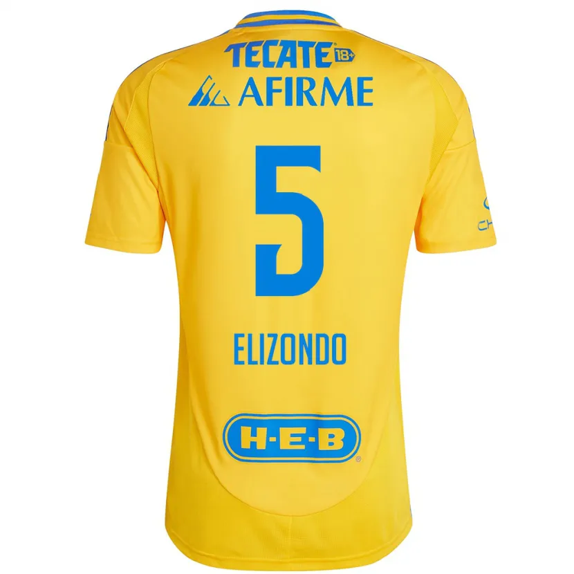 Danxen Criança Camisola Fernanda Elizondo #5 Ouro Amarelo Principal 2024/25 Camisa Brasil