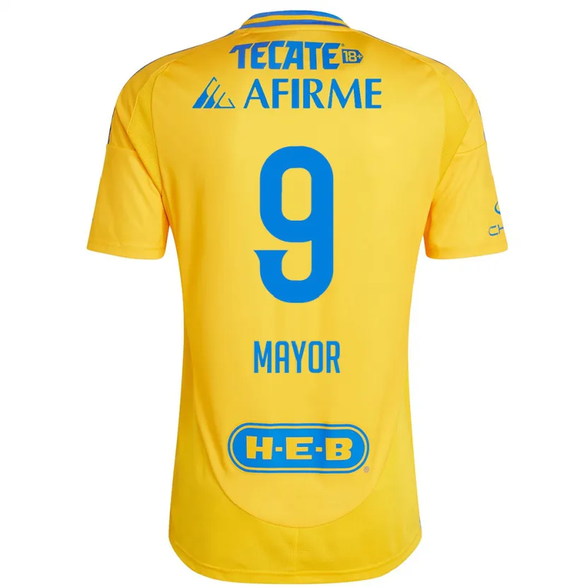 Danxen Criança Camisola Stephany Mayor #9 Ouro Amarelo Principal 2024/25 Camisa Brasil