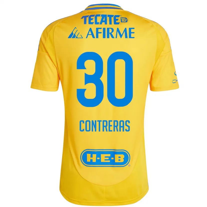 Danxen Criança Camisola Lizeth Contreras #30 Ouro Amarelo Principal 2024/25 Camisa Brasil