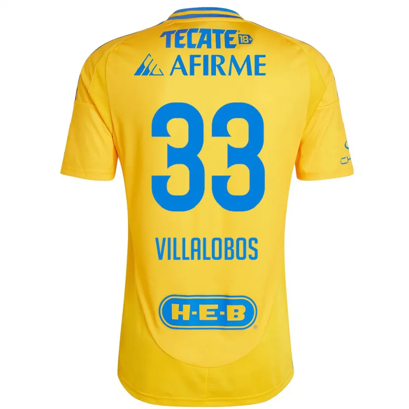 Danxen Criança Camisola Vania Villalobos #33 Ouro Amarelo Principal 2024/25 Camisa Brasil