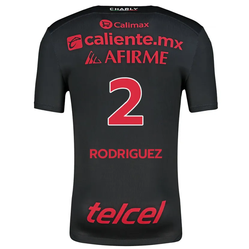 Danxen Criança Camisola Antonio Rodríguez #2 Preto Vermelho Principal 2024/25 Camisa Brasil
