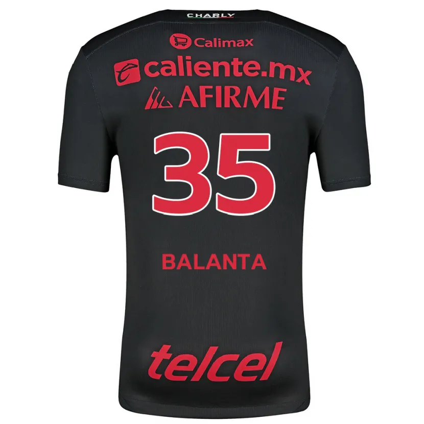 Danxen Criança Camisola Kevin Balanta #35 Preto Vermelho Principal 2024/25 Camisa Brasil