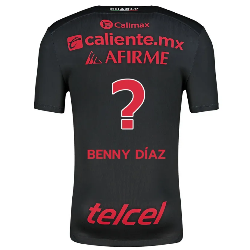 Danxen Criança Camisola Benny Díaz #0 Preto Vermelho Principal 2024/25 Camisa Brasil