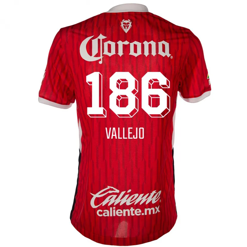 Danxen Criança Camisola Saúl Vallejo #186 Vermelho Branco Principal 2024/25 Camisa Brasil