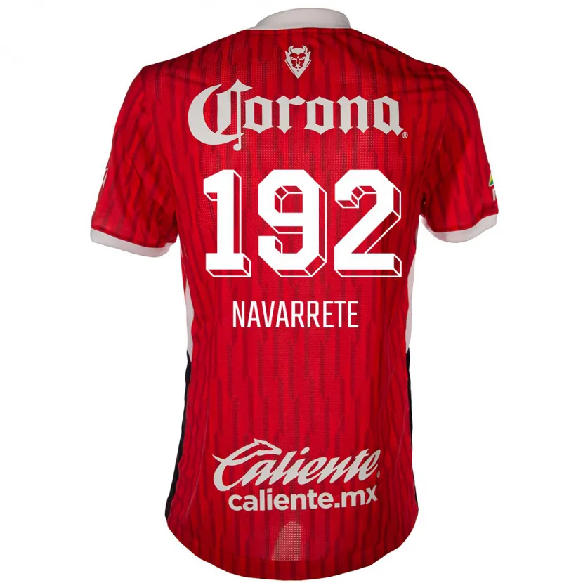 Danxen Criança Camisola Luis Navarrete #192 Vermelho Branco Principal 2024/25 Camisa Brasil