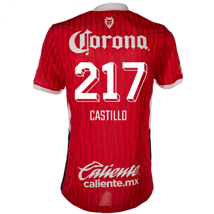 Danxen Criança Camisola Klever Castillo #217 Vermelho Branco Principal 2024/25 Camisa Brasil