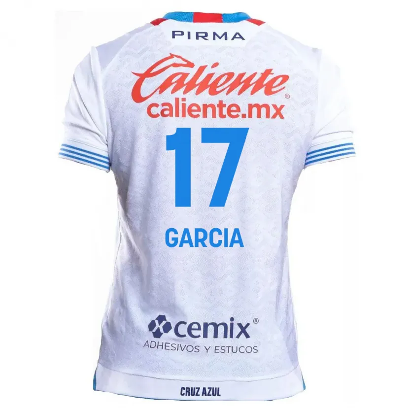 Danxen Criança Camisola Amaury García #17 Branco Azul Alternativa 2024/25 Camisa Brasil